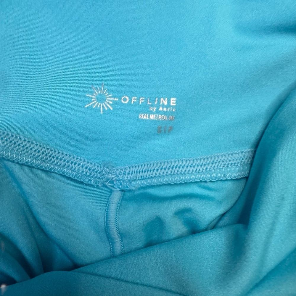 Aerie Blue Flutter Athletic Shorts size Small. Excellent Condition - Picture 2 of 5